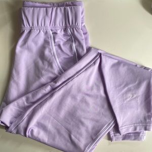 GYMSHARK Recess Joggers Small Purple Lavender Rollover High Waist Gym Pant
